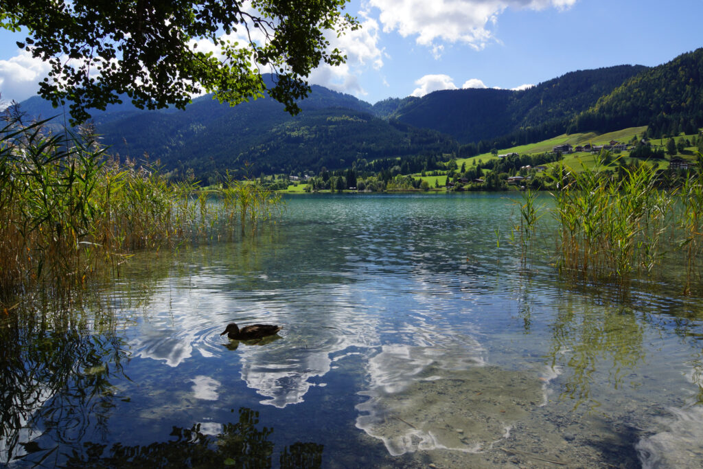 Jezero Weissensee v Rakousku