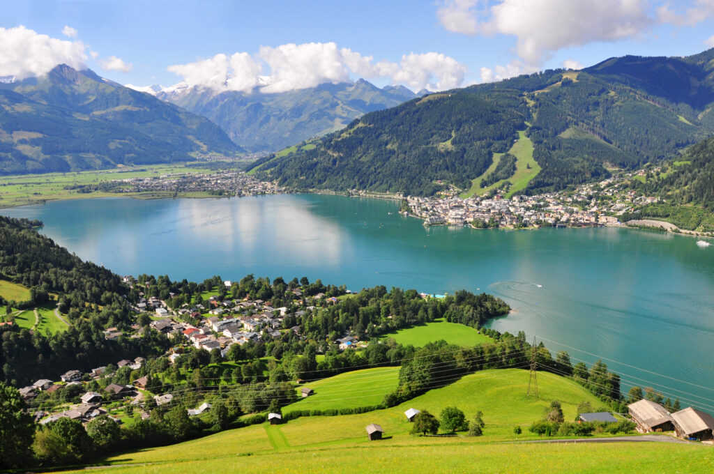 Jezero Zell am See v Rakousku